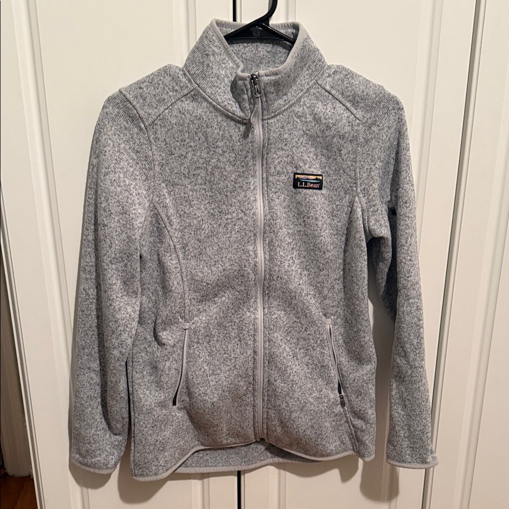L.L. Bean Heather Gray Zip-Up Fleece